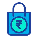 Free Shopping Bag Rupees Sign Hand Bag Icon