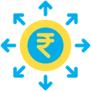 Free Rupees Spending Invest Icon