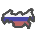 Free Russia Map Russian Flag Icon