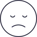 Free Sad Emoji Outline Icon