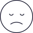 Free Sad Emoji Outline Icon