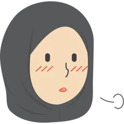Free Hijab Girl Sighing  Icon
