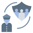 Free Police Protect Safeguard Icon