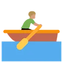 Free Sailboat Man Riding Icon
