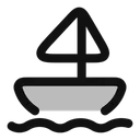 Free Sailboat Offshore Icon