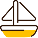 Free Sailing Boat Beach Sea Icon