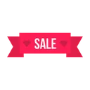 Free Sale Heart Ribbon Icon