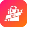 Free Sale Ribbon Carry Icon