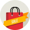 Free Sale Ribbon Carry Icon