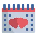 Free San Valentin Calendario Fecha Icon