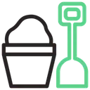 Free Sand Bucket Shovel Beach Icon
