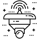 Free Satellite Communication Space Technology Signals Device Icon