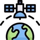 Free Network Communication Satellite Orbit Icon