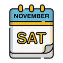 Free Saturday Calendar Date Icon