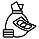 Free Savings Money Bag Bank Icon