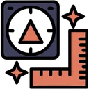 Free Design Icon With Square Compass And Ruler Icon