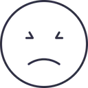 Free Scare Emoji Outline Icon