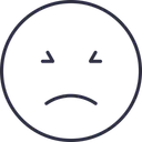 Free Scare Emoji Outline Icon