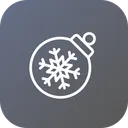 Free Schneeflocke Ball Weihnachten Icon