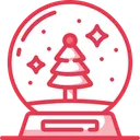 Free Schneekugel Kristallkugel Dekoration Icon