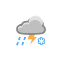 Free Schneeregen Donner Wetter Symbol