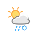 Free Schneeregen Sonne Wetter Symbol