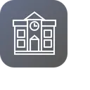 Free School Study Building Icon