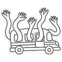 Free White Line School Bus Illustration Student Transport School Transportation Icon