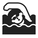 Free Schwimmen Hoch Kontrast Symbol
