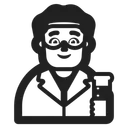 Free Scientist High Contrast Icon