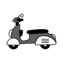 Free Black Monochrome Motor Scooter Illustration Scooter Moped Icon