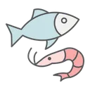 Free Sea Food Fish Shrimp Seafood Supermarket Department Icon