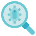 Free Biology Magnifying Glass Bacteria Icon