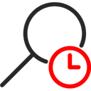 Free Search Clock  Icon