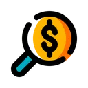 Free Finance Search Dollar Icon