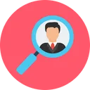 Free Search Employee Recruitment Magnifier Icon