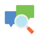 Free Search Magnify Chatting  Icon