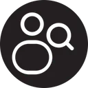 Free Search User Circular Icon