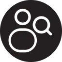 Free Search User Circular Icône