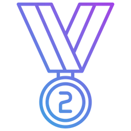 Free Second Place Medal  Icon