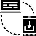 Free Secure Data Exchange Devices Sync Icon