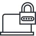 Free Secure Device Secure Laptop Locked Laptop Icon