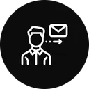 Free Employee Send Mail Icon