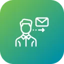 Free Employee Send Mail Icon