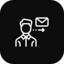 Free Employee Send Mail Icon