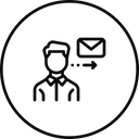 Free Employee Send Mail Icon