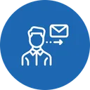 Free Employee Send Mail Icon