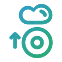 Free Disc Data Cloud Icon