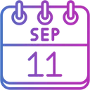 Free September Calendar Days Time And Date Icon