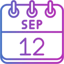 Free September Calendar Days Time And Date Icon